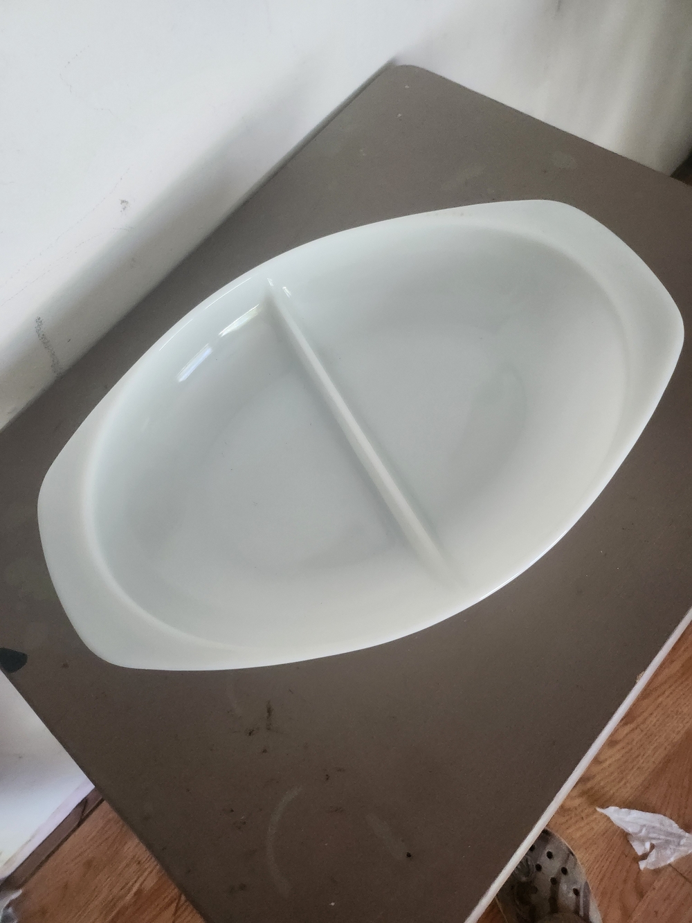White Divided Serving Dish - Home Dining